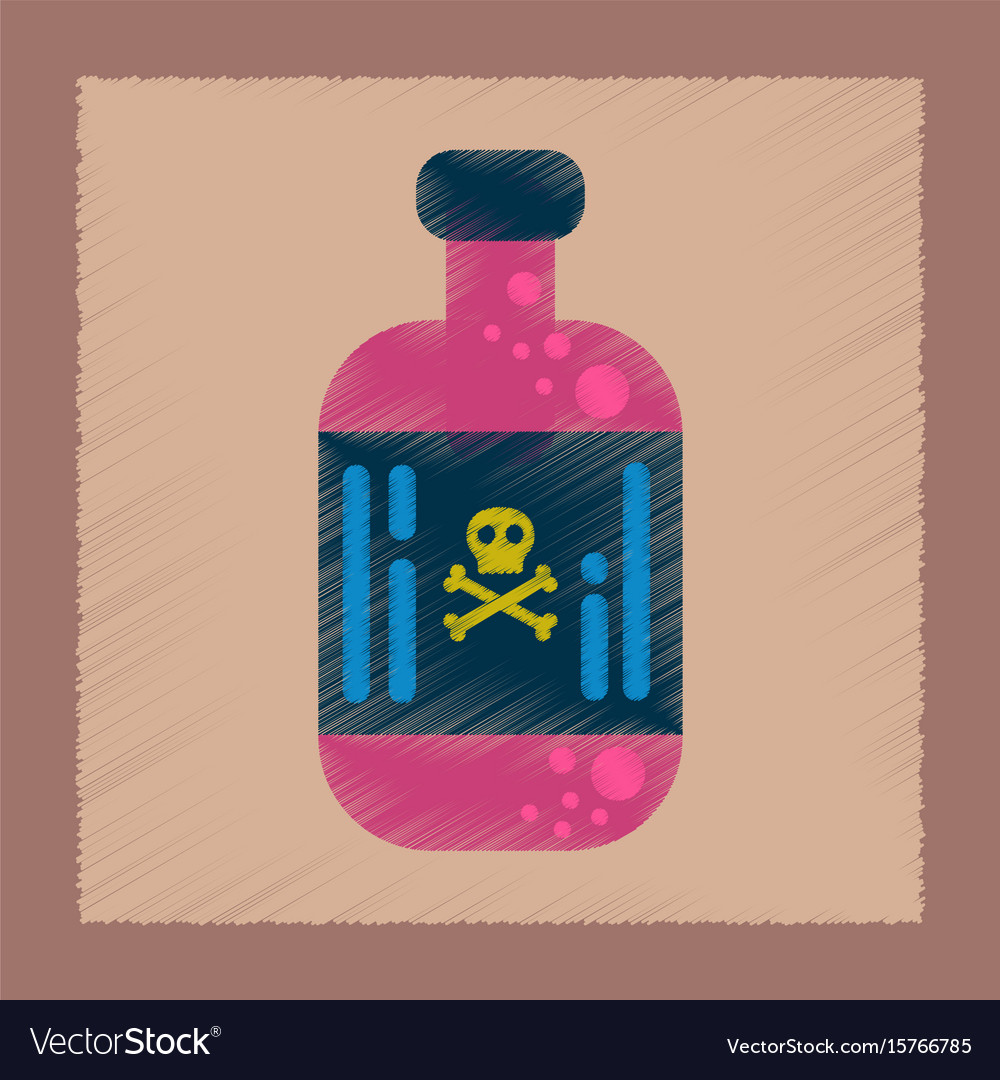 Flat shading style icon potion in bottle