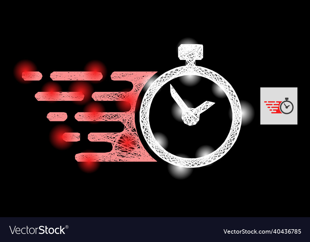 Glossy net mesh time with light spots vector image Glossy net mesh time with light spots