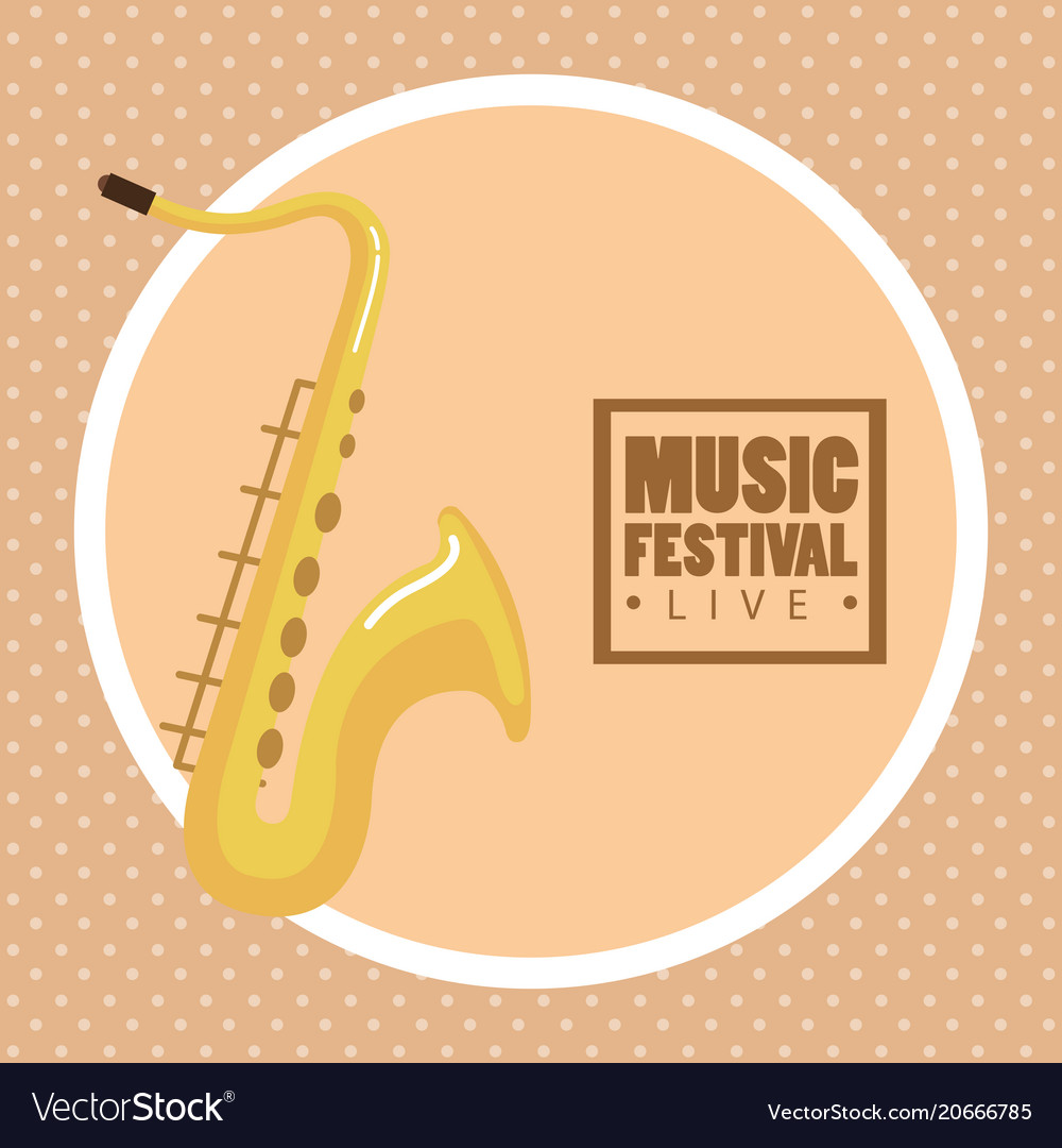 Music festival live with saxophone