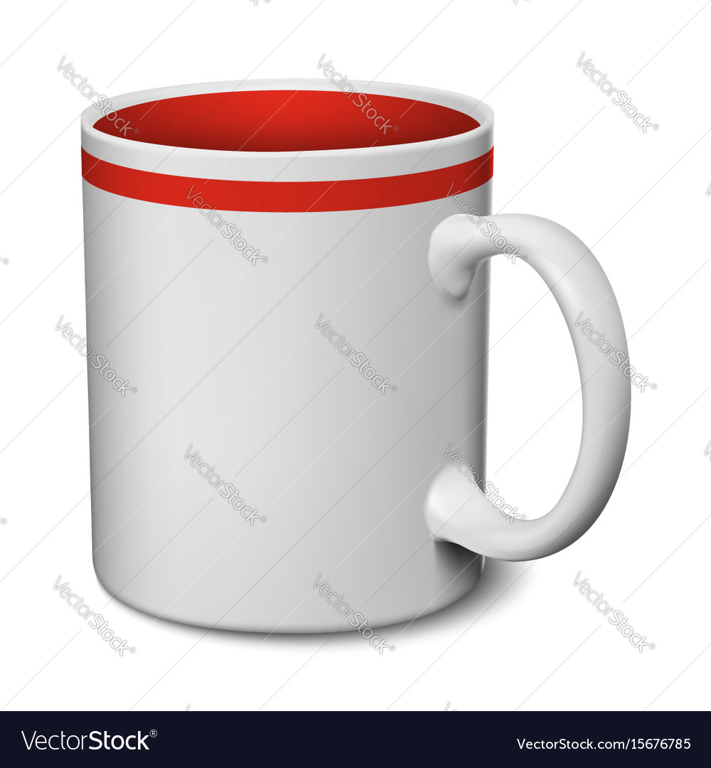 Red and Gray Mug Mockup - 3D Realistic