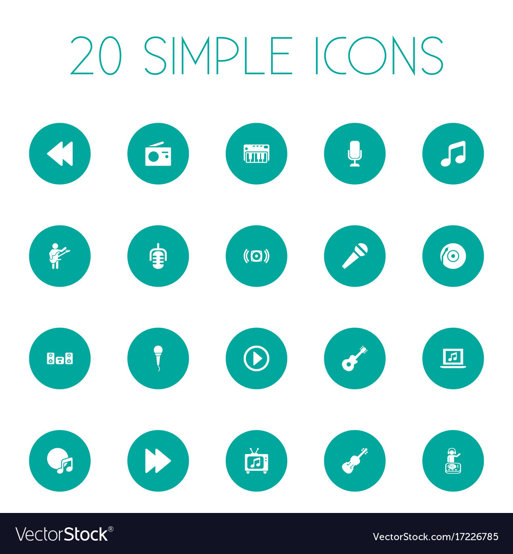 Set of simple icons element
