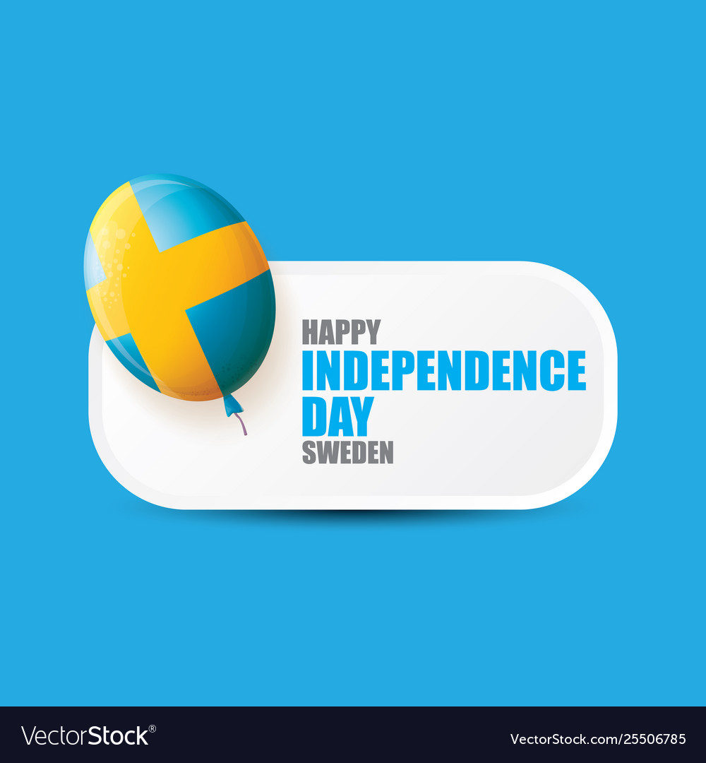 Sweden independence day celebration banner Vector Image