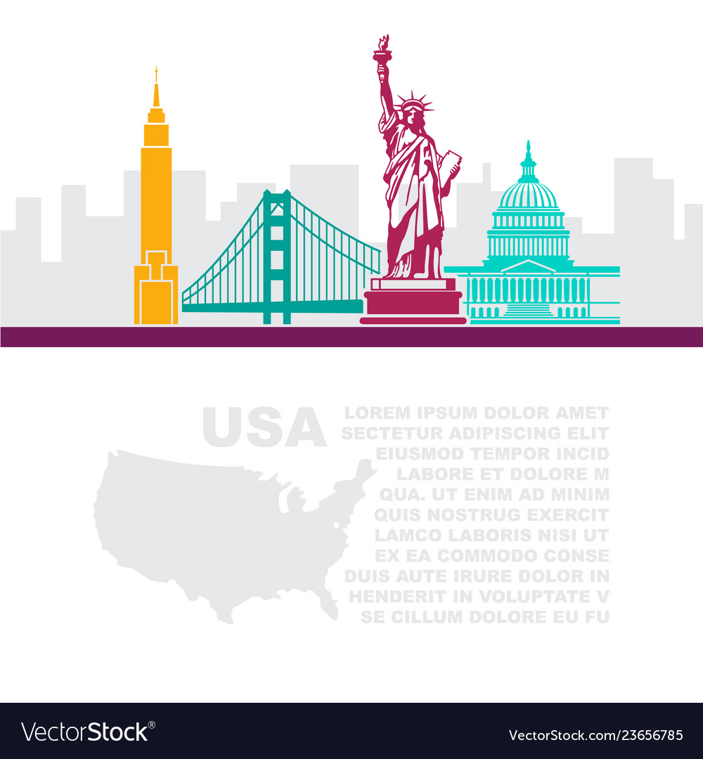 Template leaflets with a map and architectural vector image Template leaflets with a map and architectural