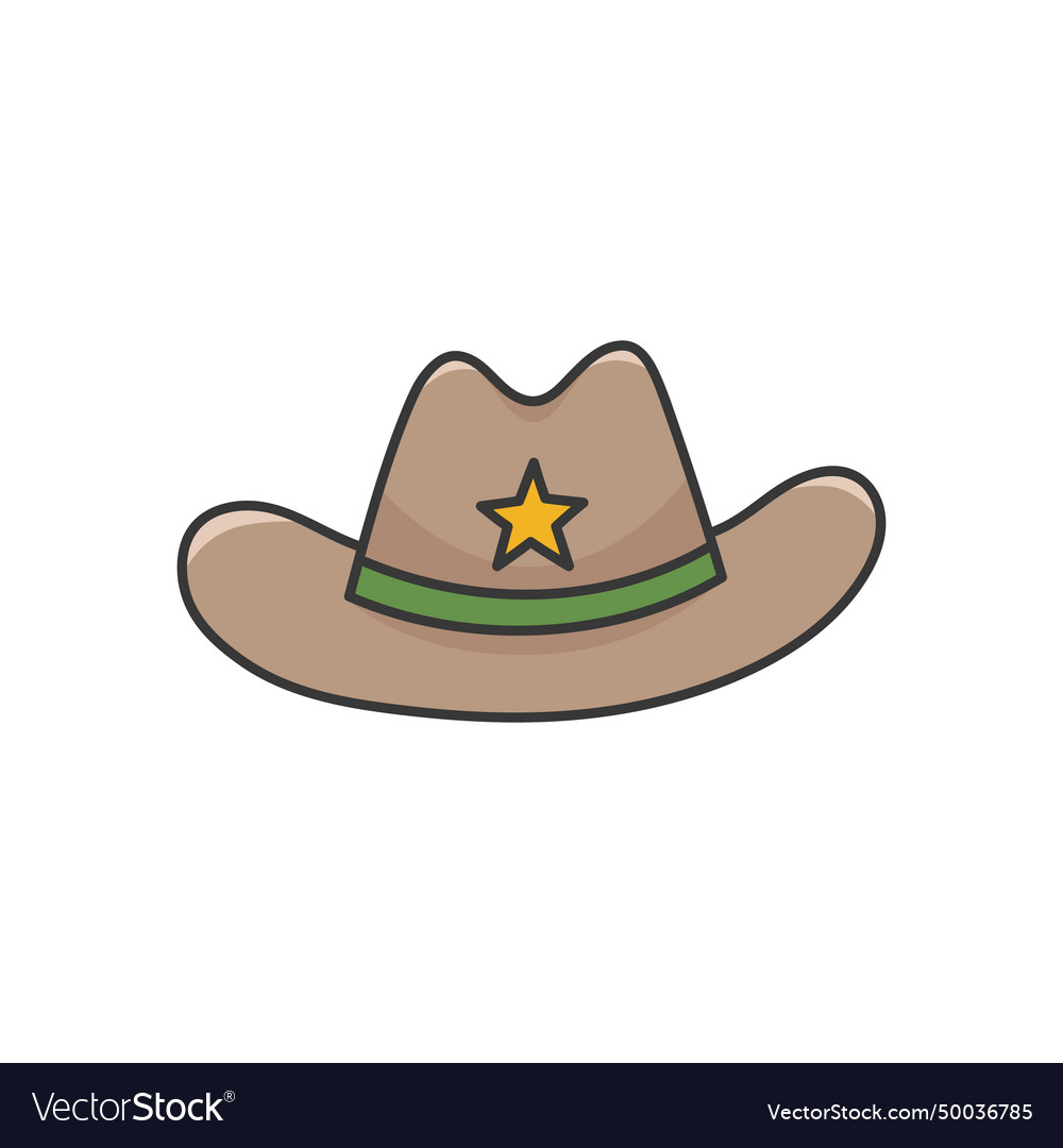 Western cartoon cowboy hat