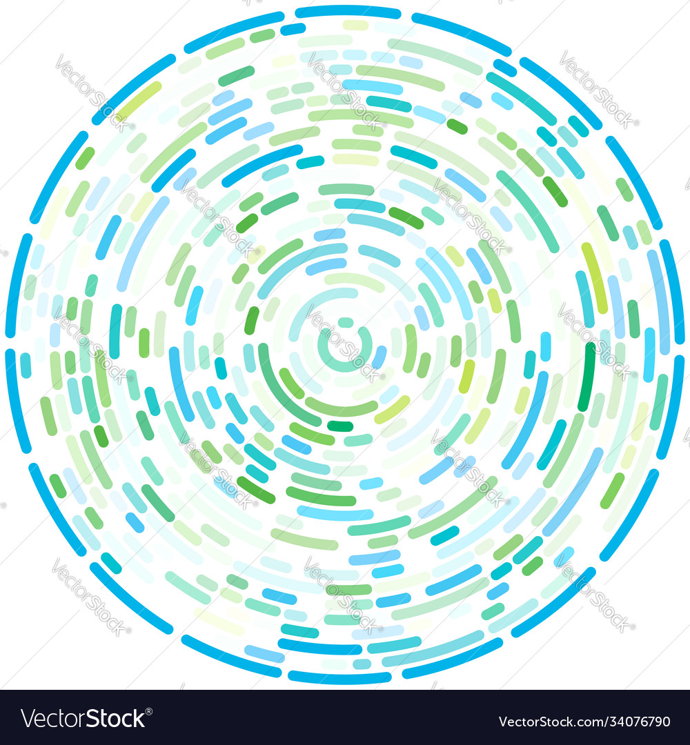 Abstract circular radial design element geometric