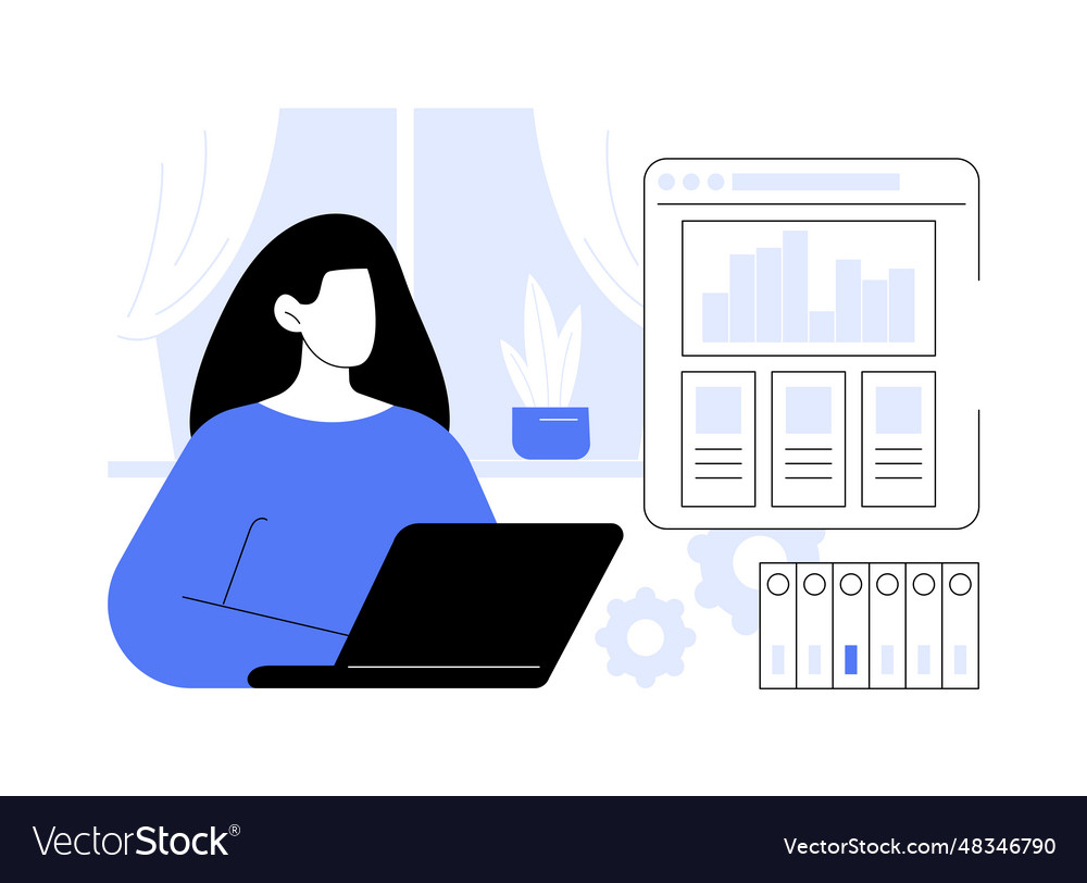 Analyzing data abstract concept vector image Analyzing data abstract concept