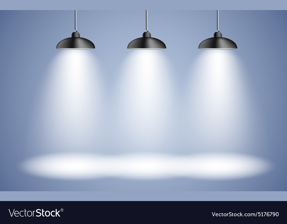 Background with lighting lamp empty space