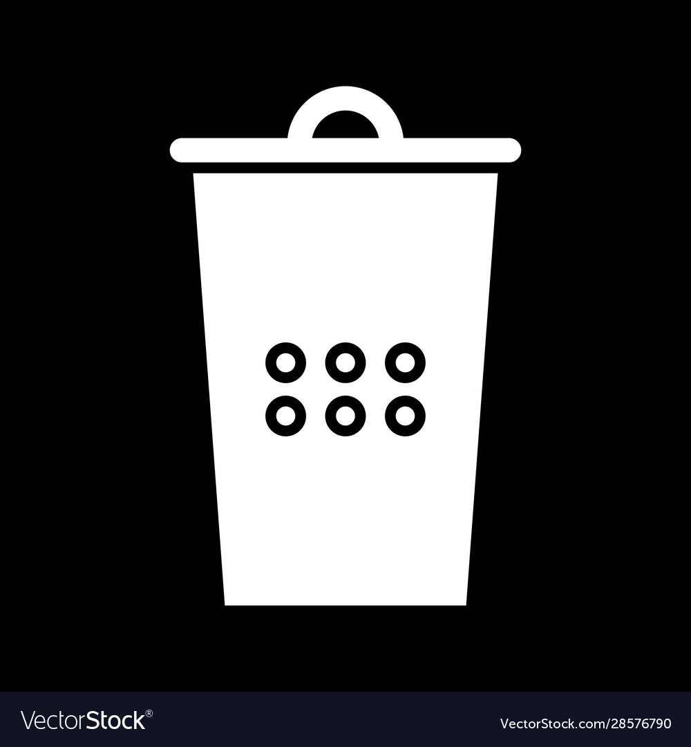 Beautiful dust bin glyph icon Royalty Free Vector Image