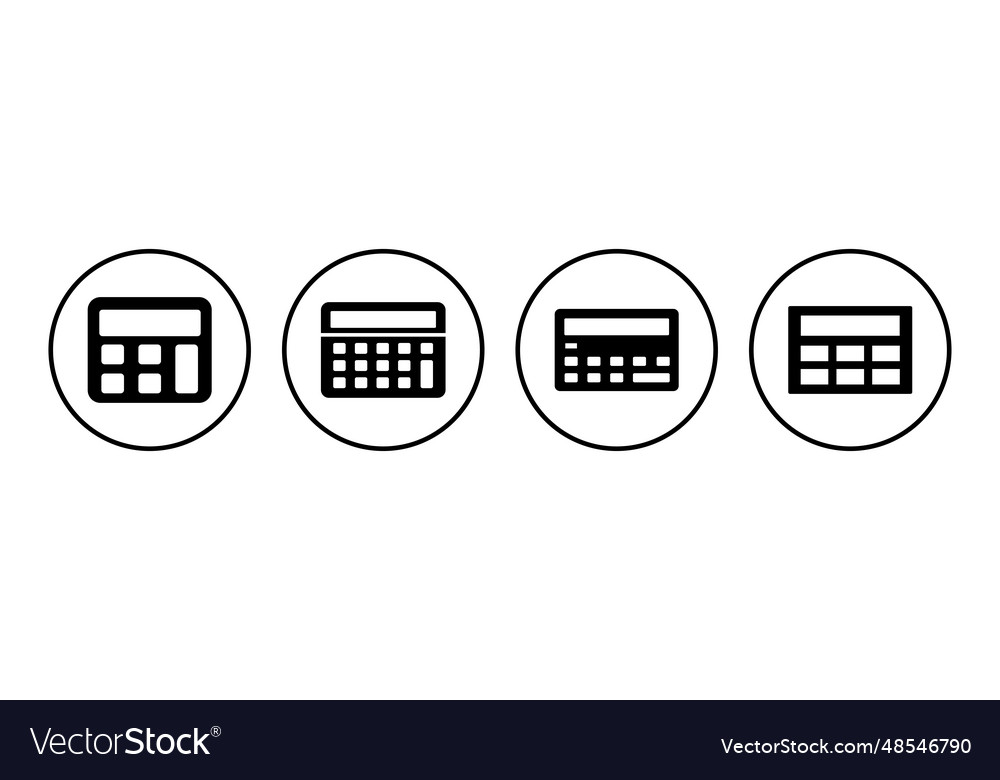 Calculator icon math finances sign