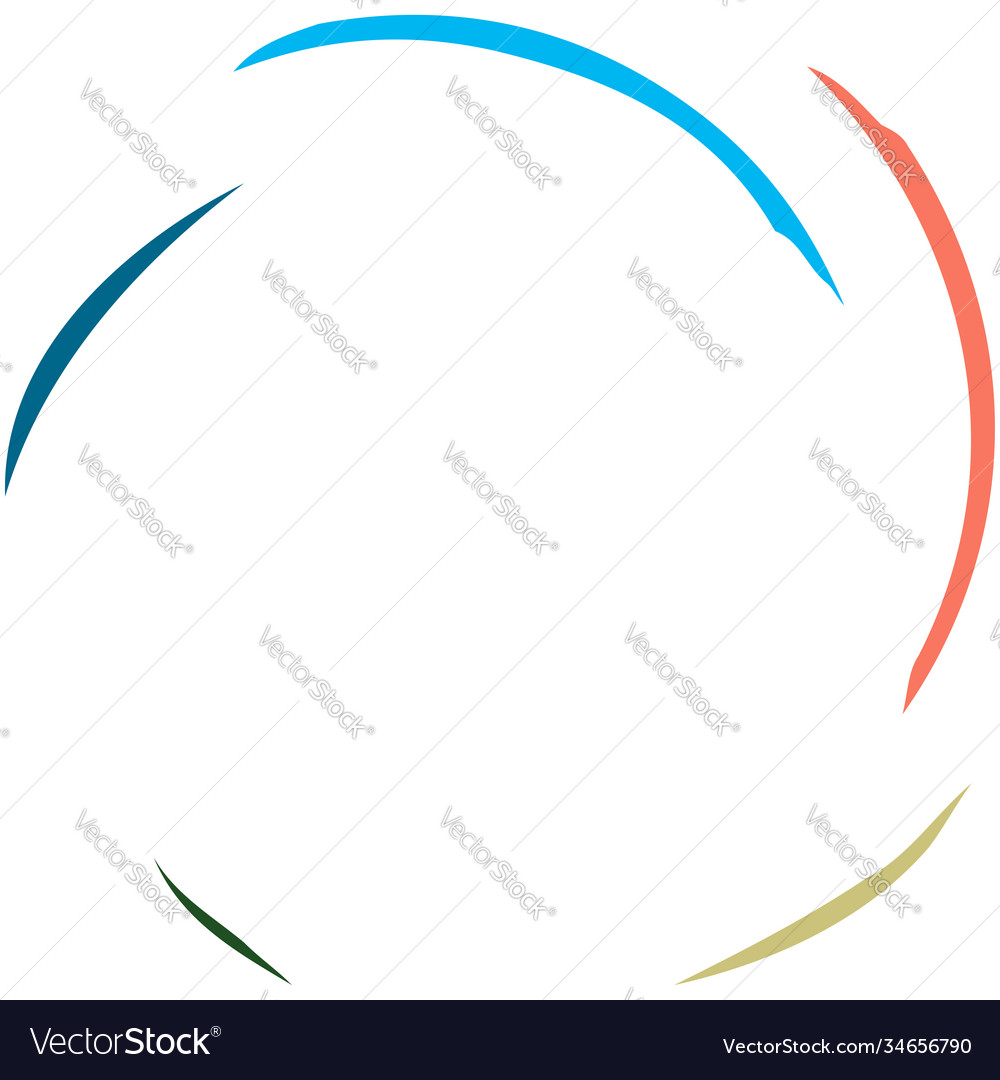 Circular spiral swirl twirl design element