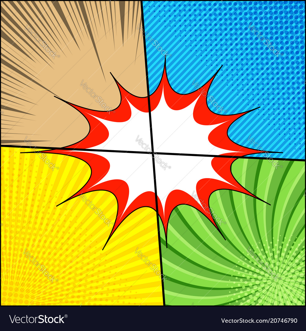 comic page bright colorful template royalty free vector