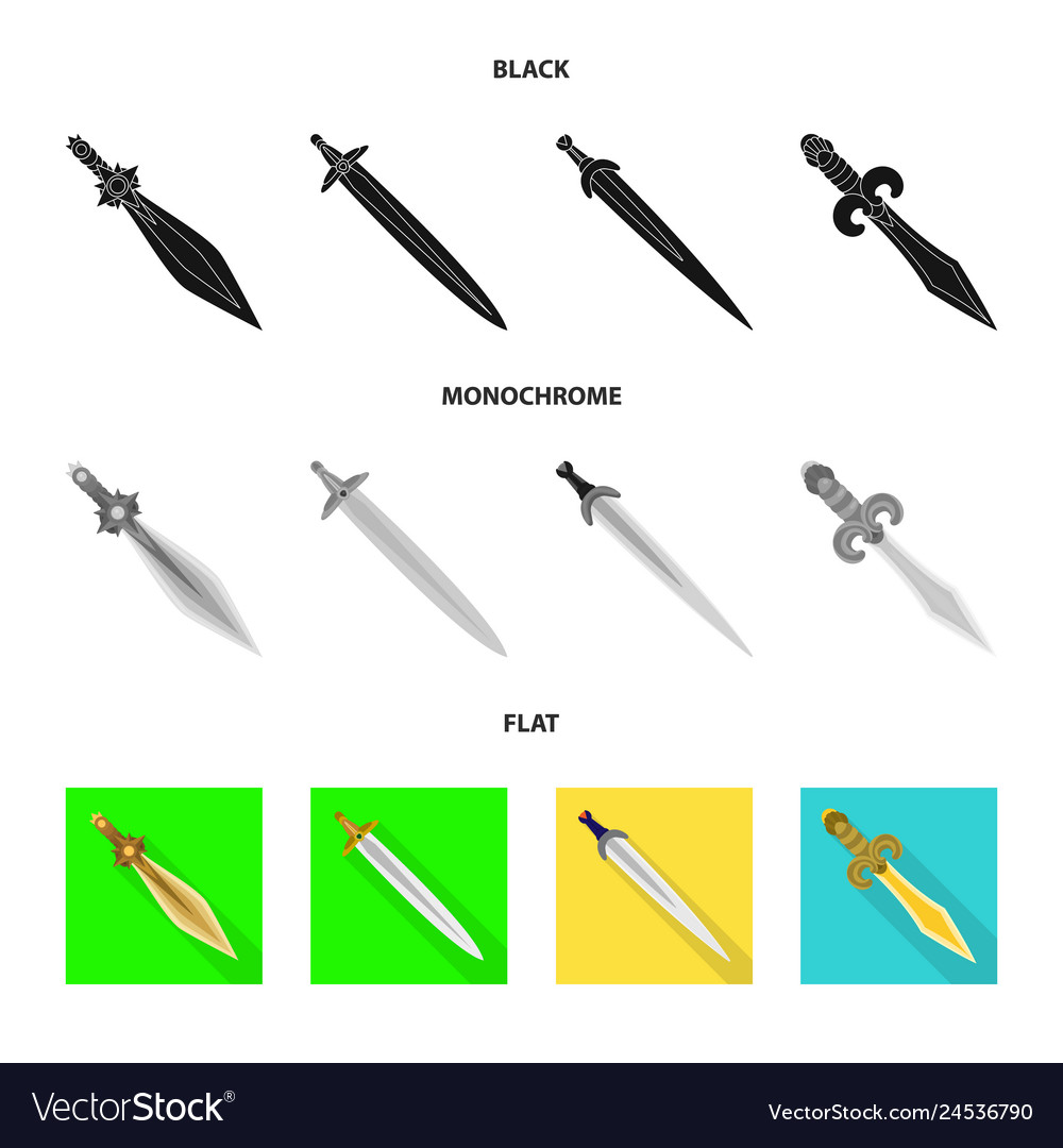 Design of game and armor symbol collection vector image Design of game and armor symbol collection