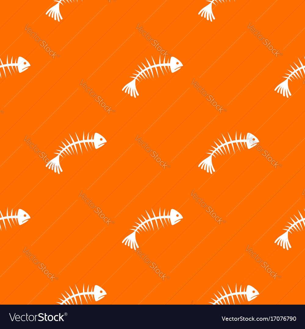 Fish bones pattern seamless Royalty Free Vector Image