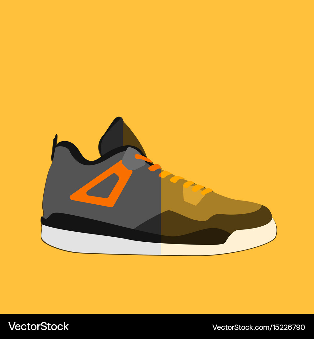 Flat sneakers Royalty Free Vector Image - VectorStock