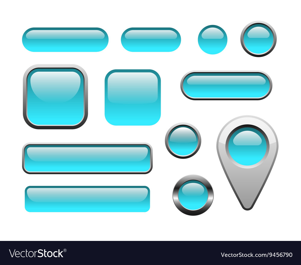 Glossy and metallic web buttons for internet