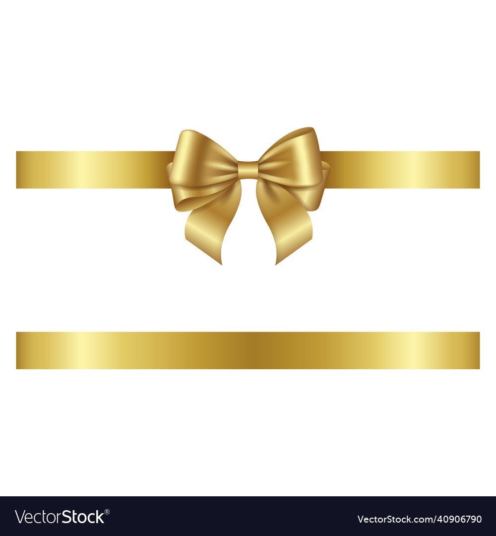 Gold bow and ribbon