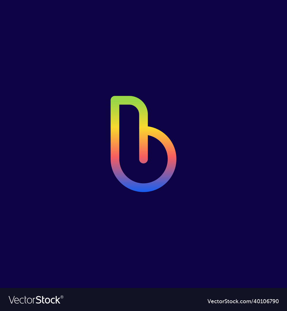 Graphic template of letter b colorful logo