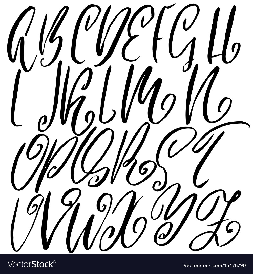 Hand drawn elegant calligraphy font modern brush