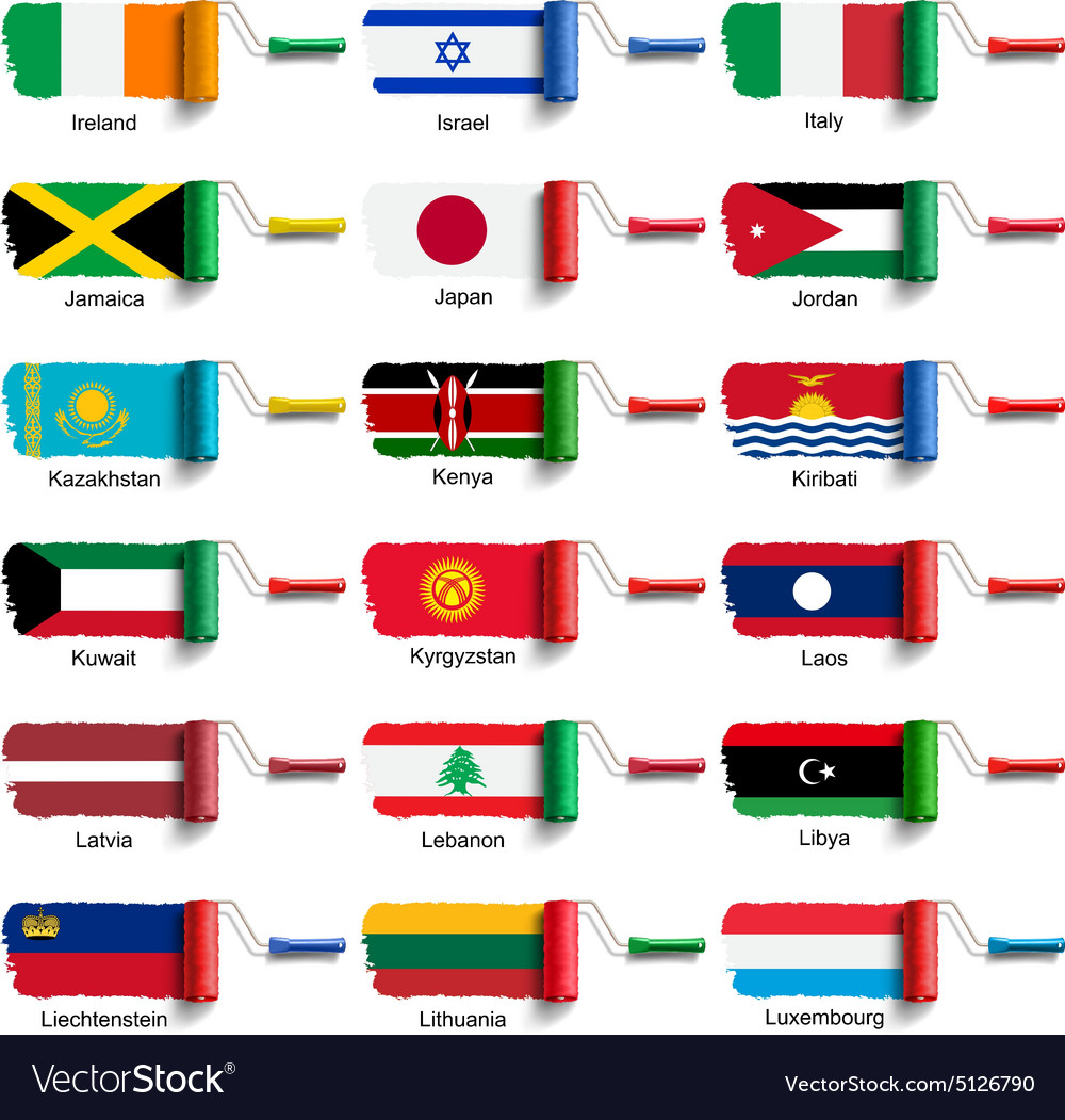 Paintbrush with Flags