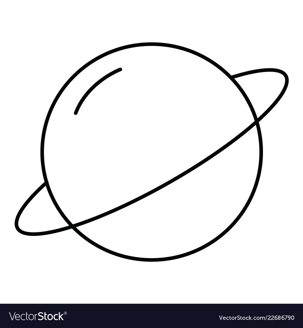 Planet icon in creative design with elements