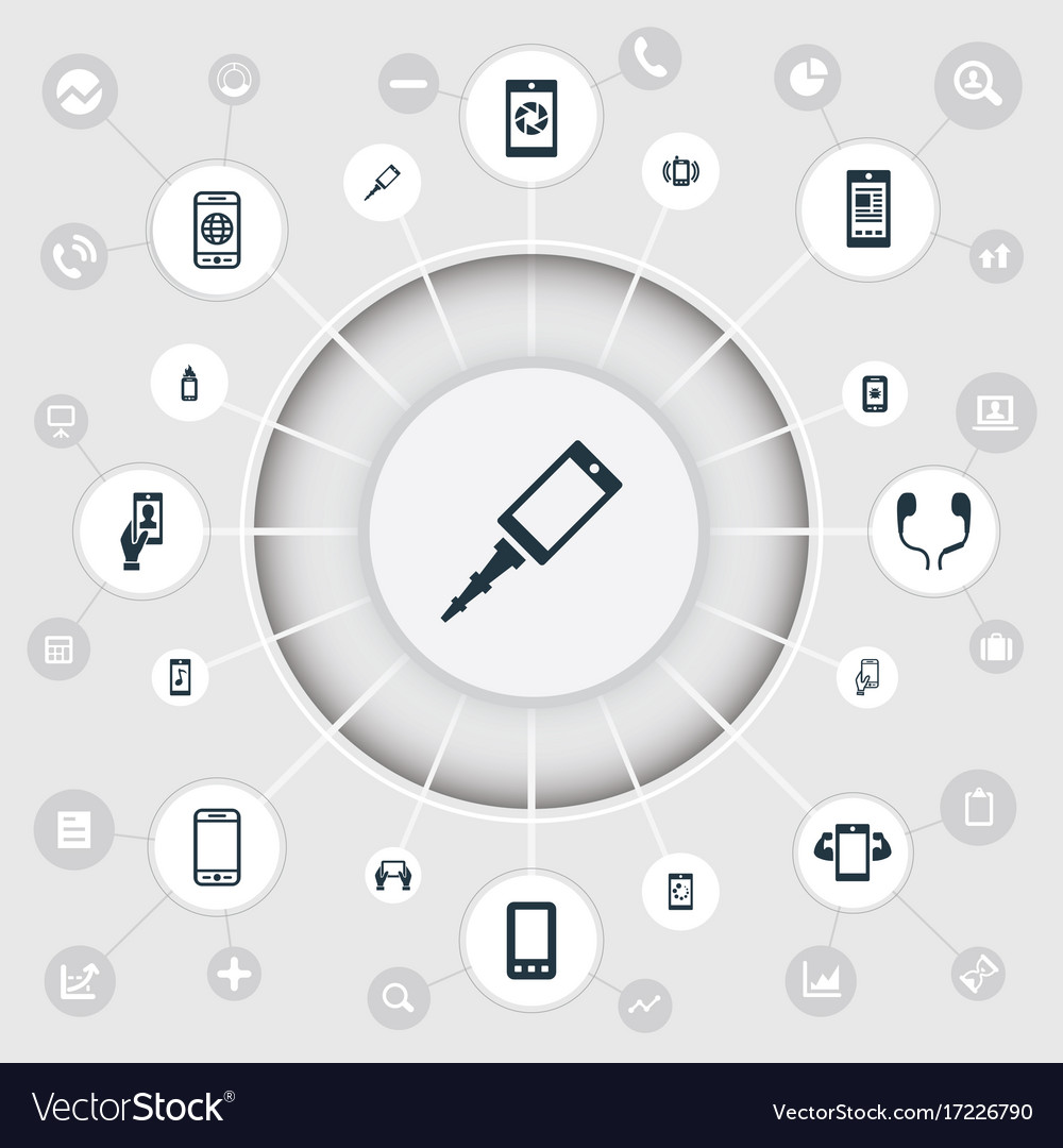 Set of simple mobile icons