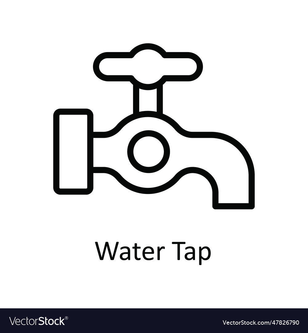 Water tap outline icon design