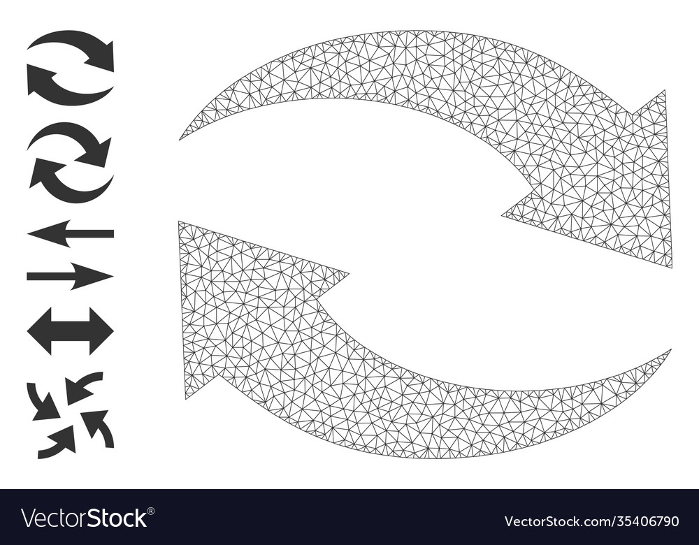 Web network exchange arrows icon with simple vector image Web network exchange arrows icon with simple