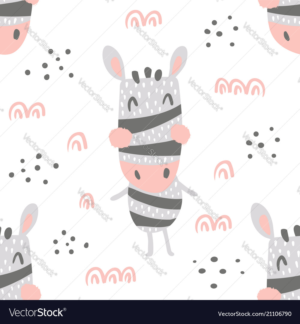 Zebra Heads Pattern - Cute Stripes