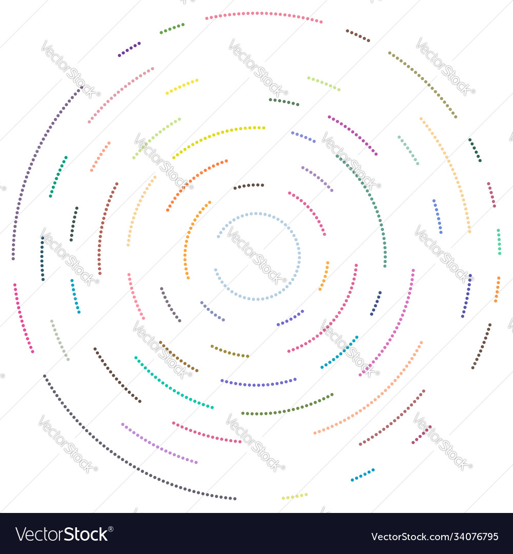 Abstract circular radial design element geometric