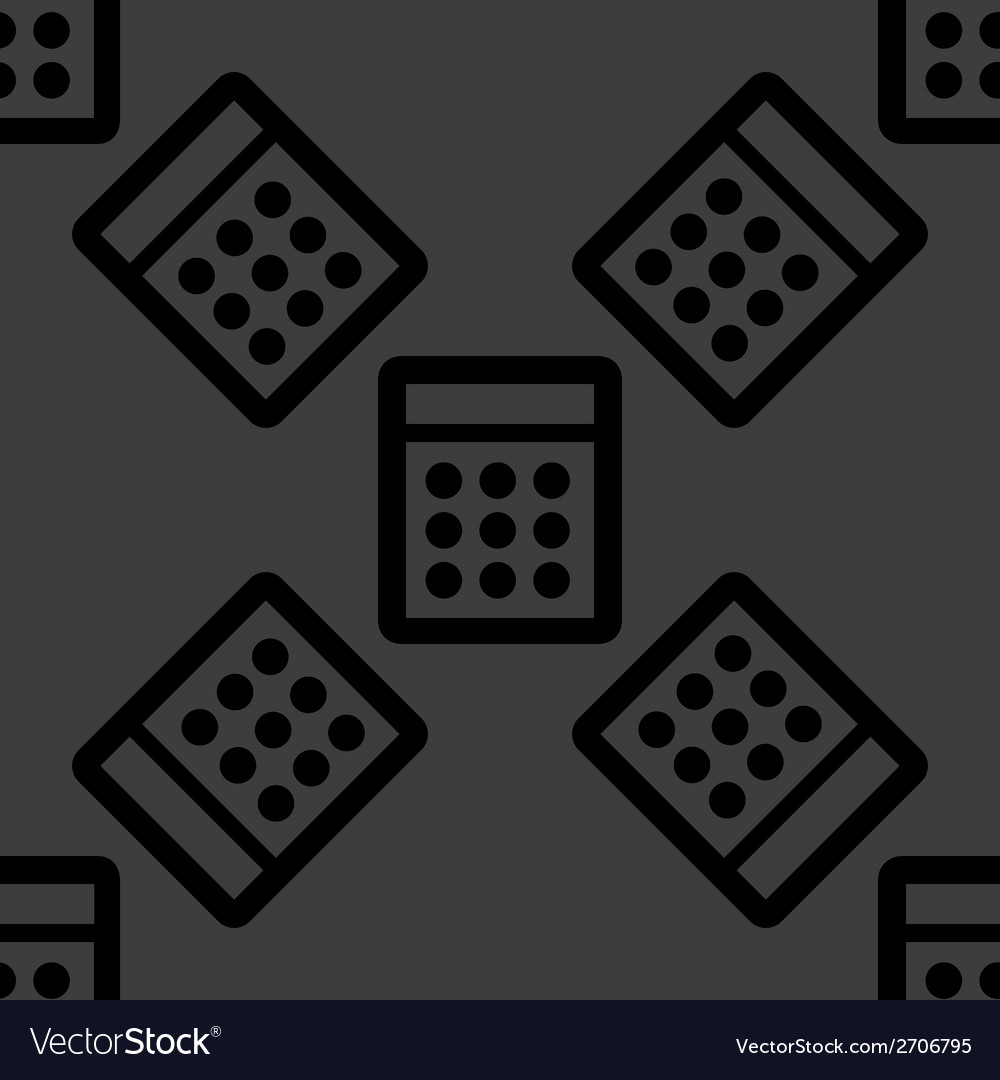 Calculator web icon flat design seamless pattern