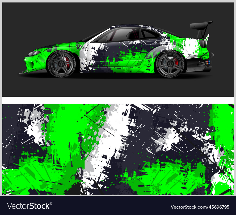 Car wrap design abstract grunge stripe Royalty Free Vector