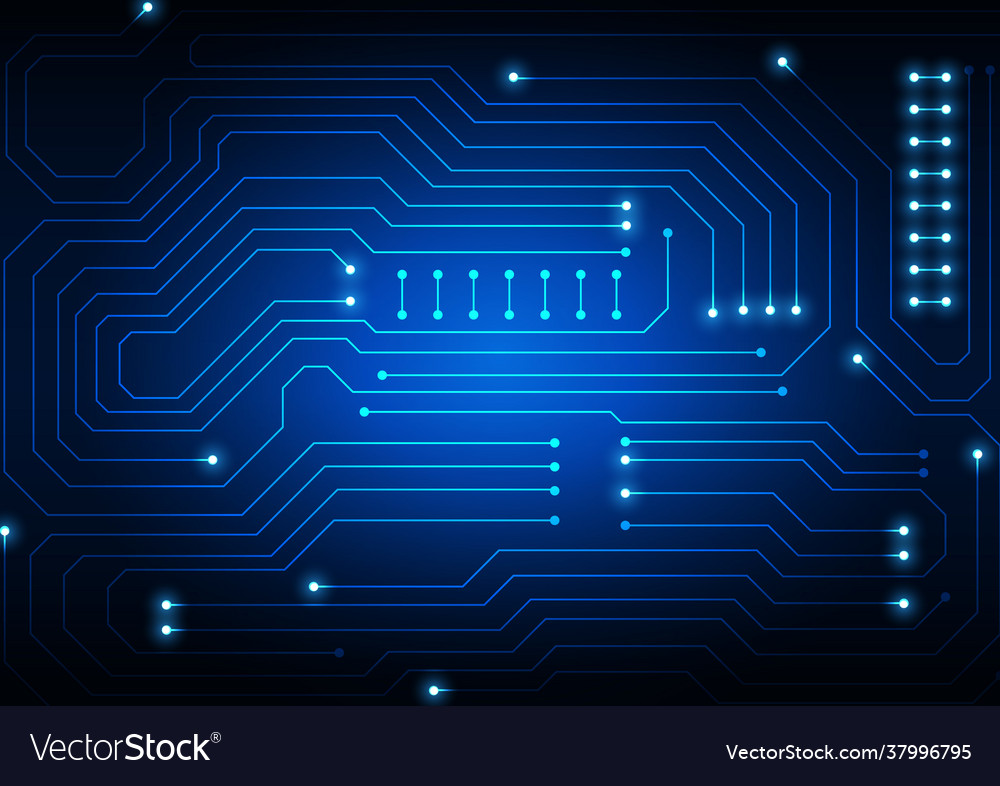 Circuit technology background with hi-tech vector image Circuit technology background with hi-tech