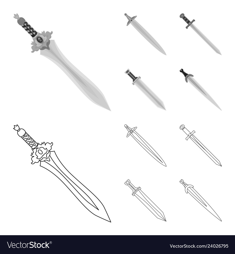 Design of game and armor symbol set vector image Design of game and armor symbol set