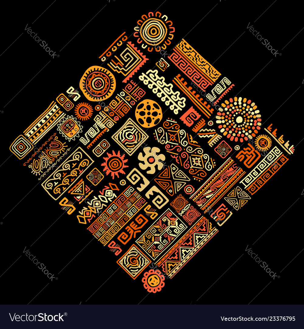 Ethnic handmade ornament for your design Vector Image