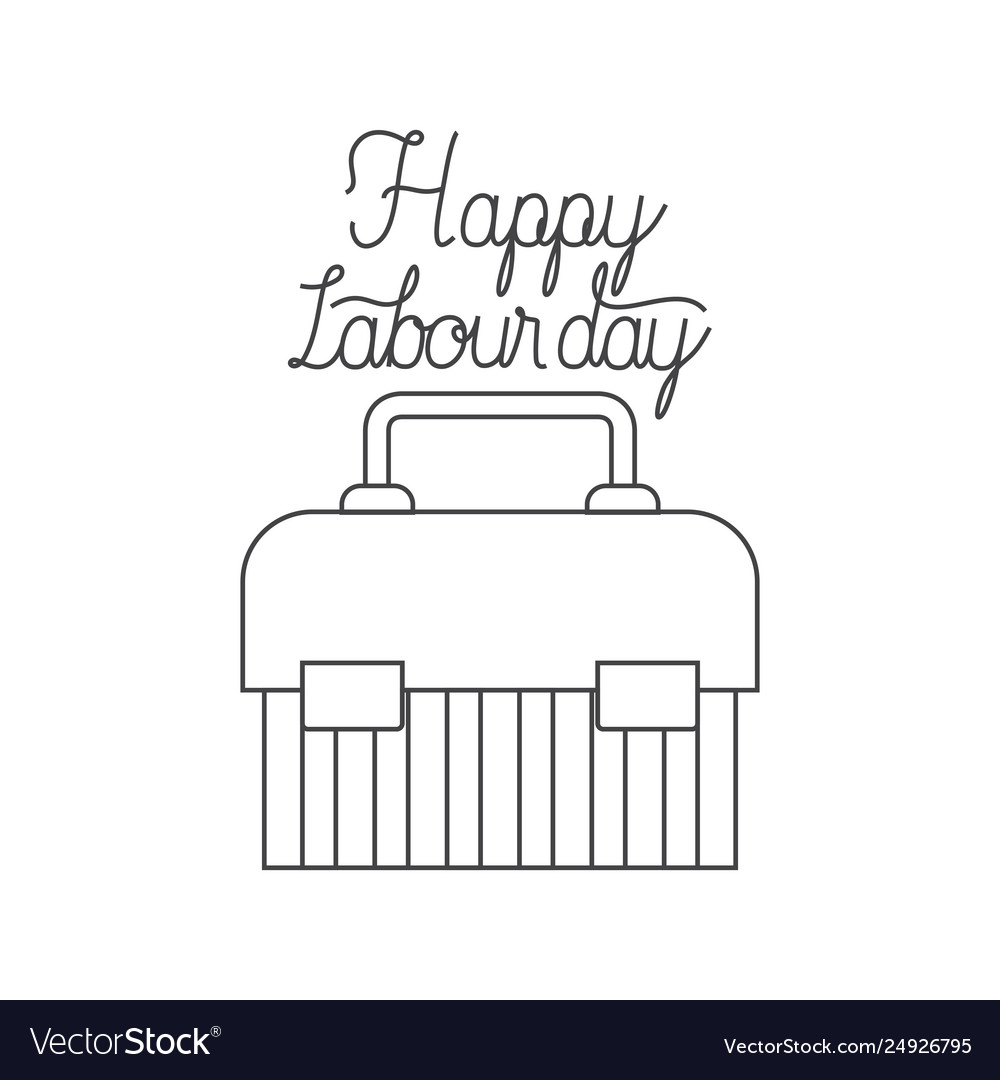 Happy labor day label isolated icon