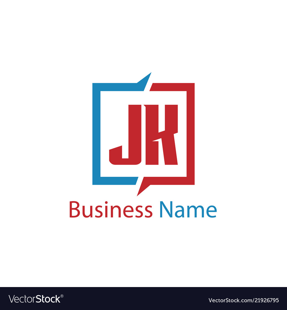 Initial letter jk logo template design