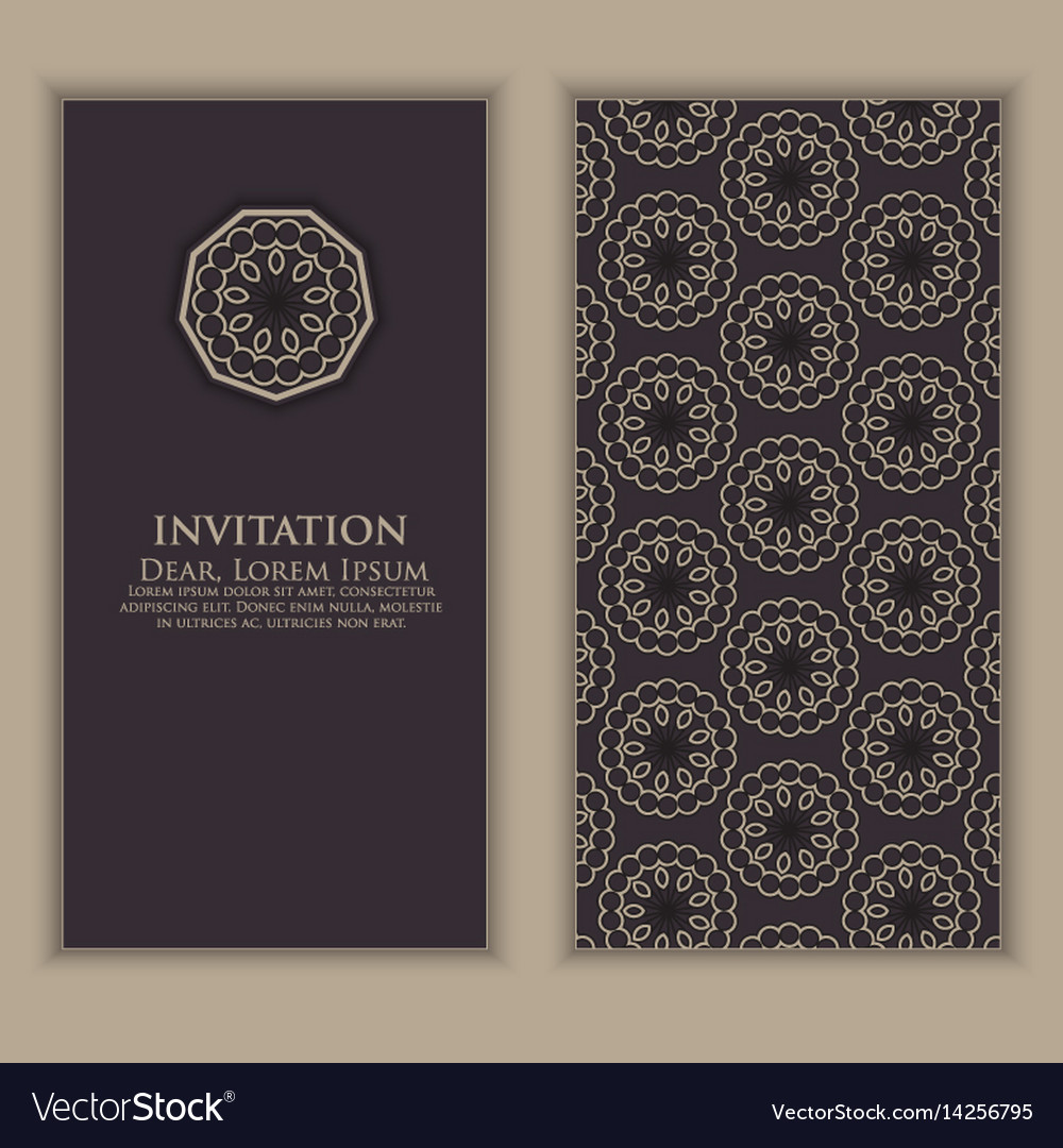 Invitation cards with ethnic