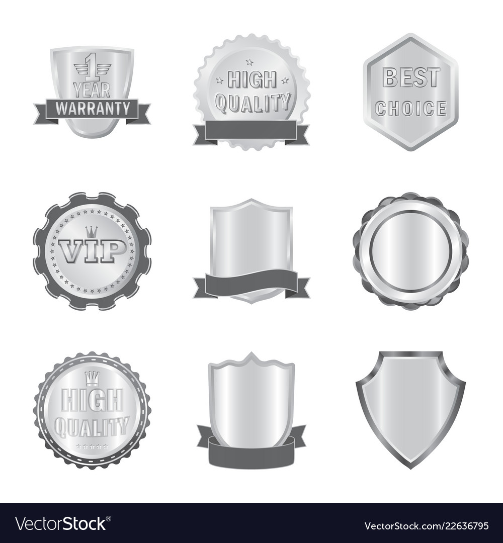 Isolated object of emblem and badge symbol set vector image Isolated object of emblem and badge symbol set