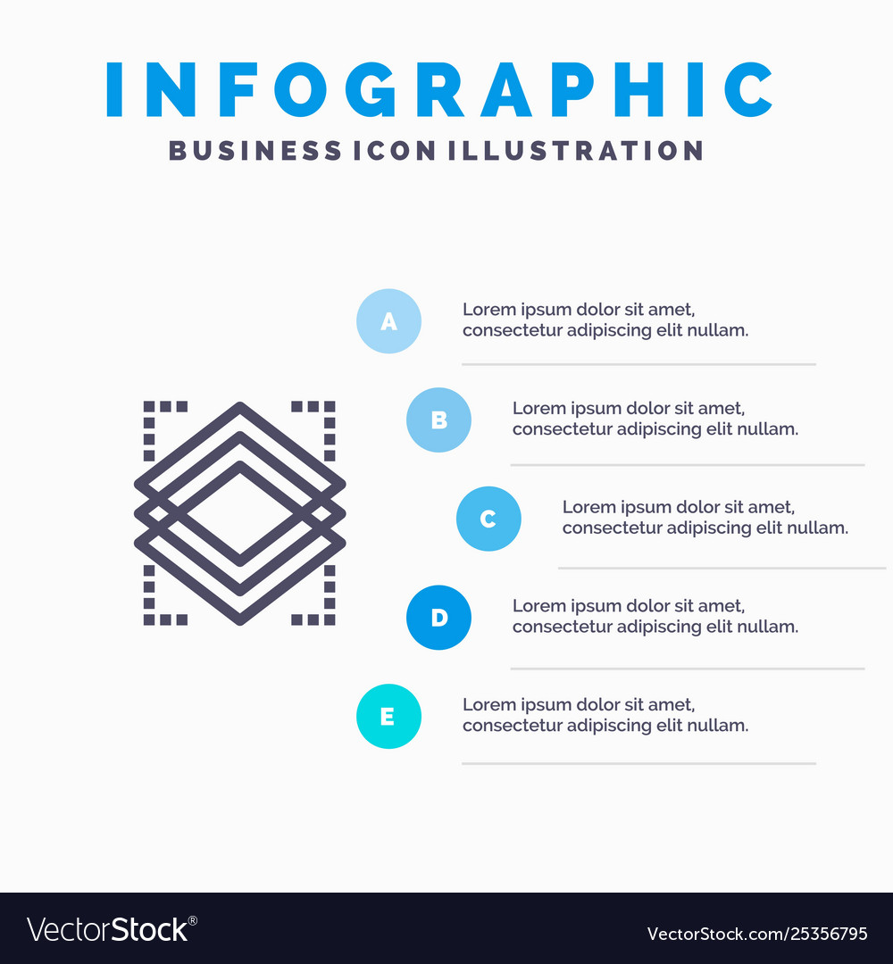 Layers object layer server blue infographics Vector Image Layers object layer server blue infographics