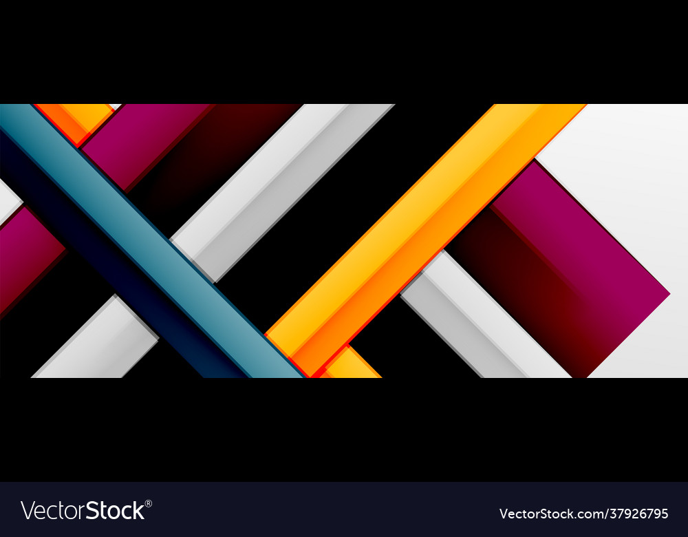 Multicolored lines background design template vector image Multicolored lines background design template