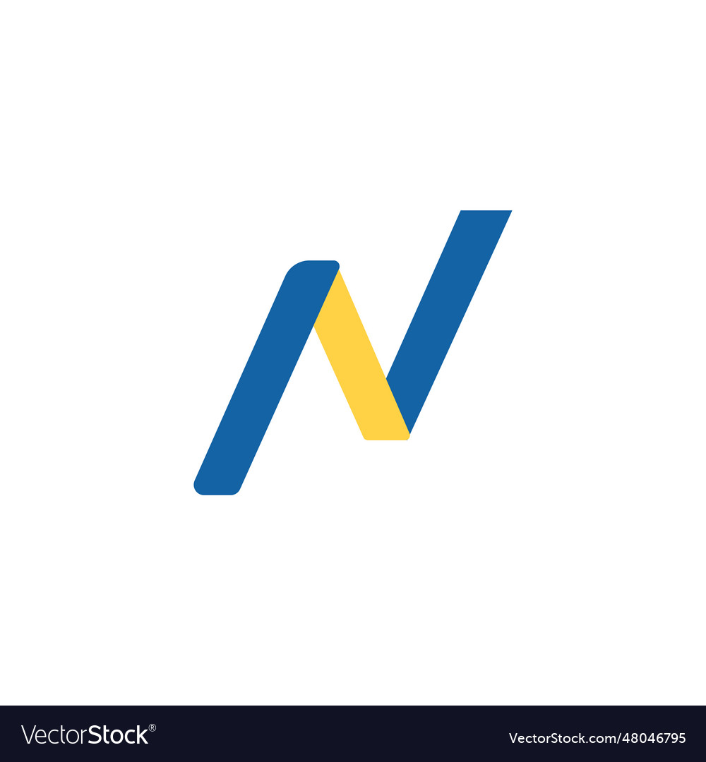 N letter logo Royalty Free Vector Image - VectorStock