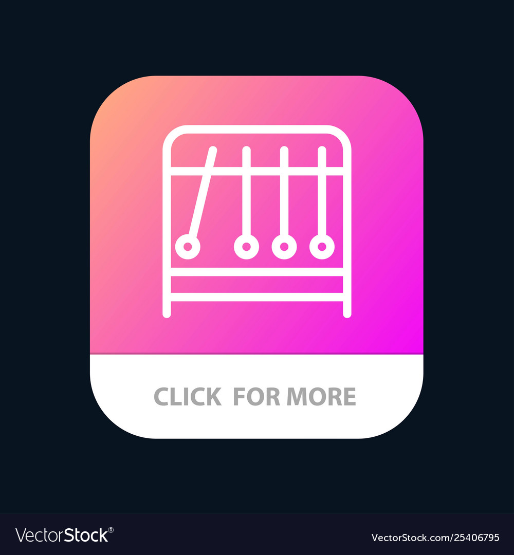 Physics pendulum science mobile app button