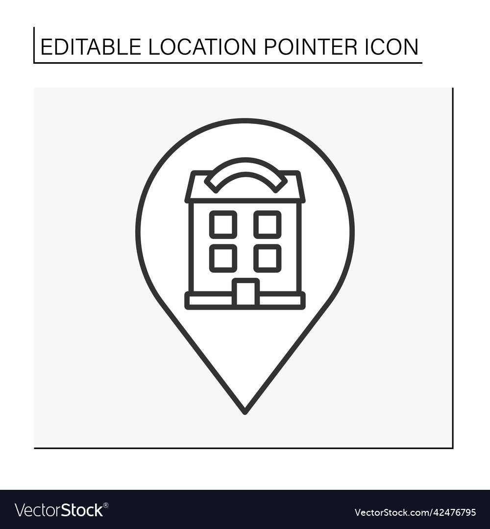 Pointer line icon Vector Image Pointer line icon