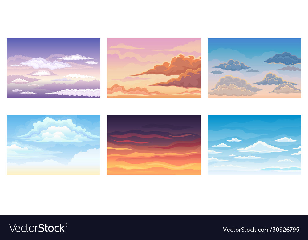 Sky View With Clouds Scudding Across Royalty Free Vector