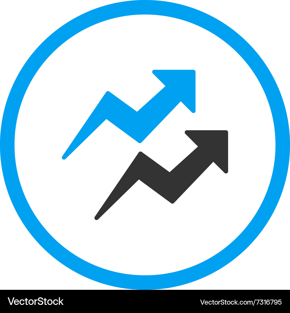 Trends flat icon Royalty Free Vector Image - VectorStock