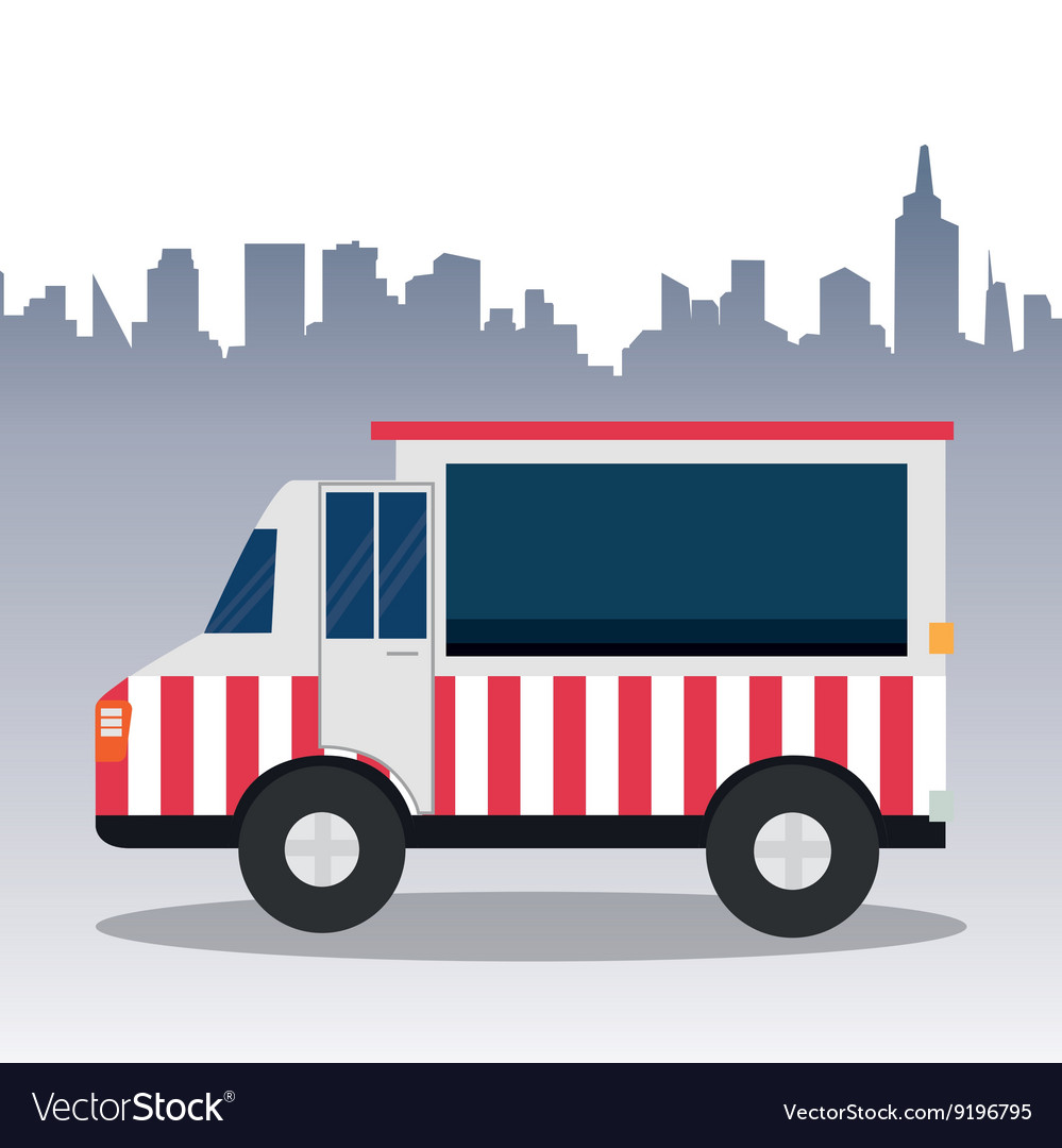 Truck design transportation icon isolated