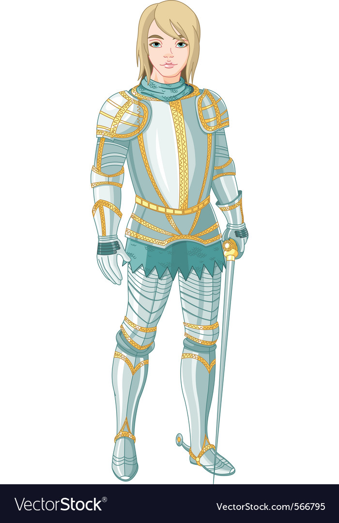 Young knight Royalty Free Vector Image - VectorStock