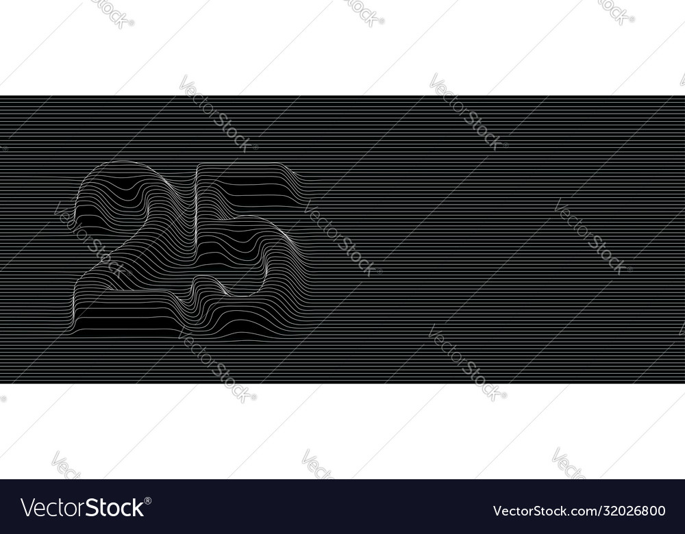 25th year anniversary celebration design abstract
