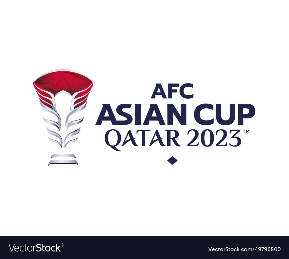 Afc asian cup qatar 2023 design logo symbol asia Vector Image