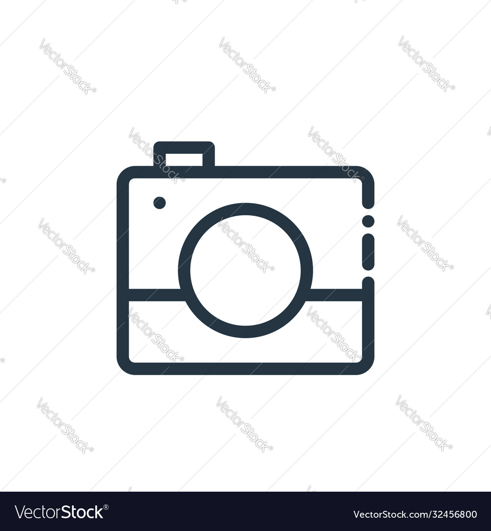 Camera icon editable stroke linear